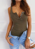 Boho Button Neck Top Blouse Kamiyah